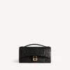 Pochette de mujer con forma de Hourglass y cadena en negro Pochette de mujer con forma de Hourglass y cadena en negro
