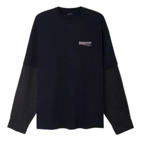 Political Campaign Camiseta con capas, oversize «Negro» 698631TKVJ19070