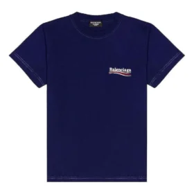 Political Campaign Camiseta, corte mediano «Azul Pacífico y Blanco» 620967TKVJ11195