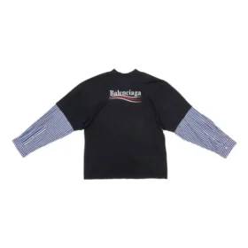 Political Campaign Camiseta de capas «Negro» 698631TKVJ11070