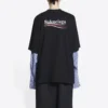 Political Campaign Camiseta de capas «Negro» 698631TKVJ11070