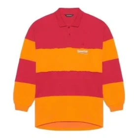 Polos de manga larga con corte irregular «Raspberry Fluo Orange» 657073TKVA56667