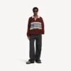 Polos deportivos con parches para hombre en color burdeos/multicolor Polos deportivos con parches para hombre en color burdeos/multicolor