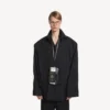 Porta celular tipo pasaporte para hombre en negro