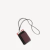 Porta-pasaporte y celular para hombre en color burdeos