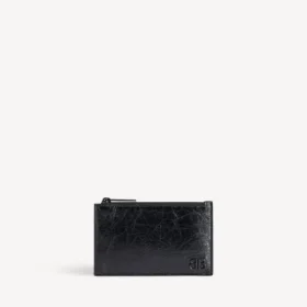 Portamonedas y tarjetero largo Monaco para hombre en negro