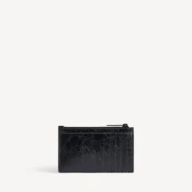 Portamonedas y tarjetero largo Monaco para hombre en negro