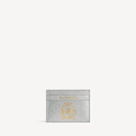 Portatarjetas de pasaporte para hombre en color plateado