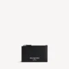 Portatarjetas largo para hombres con compartimento para monedas y tarjetas, en negro Portatarjetas largo para hombres con compartimento para monedas y tarjetas, en negro
