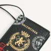 Portatarjetas para pasaporte de hombre con dije en negro/multicolor