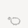 Pulseras con candado en Si bemol, en plata/plata antigua Pulseras con candado en Si bemol, en plata/plata antigua