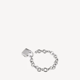 Pulseras con candado en Si bemol, en plata/plata antigua Pulseras con candado en Si bemol, en plata/plata antigua