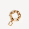 Pulseras de eslabones para mujer en oro brillante