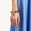 Pulseras de eslabones para mujer en oro brillante
