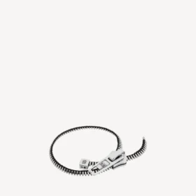 Pulseras DIY con cremallera en plateado brillante/plateado antiguo/negro