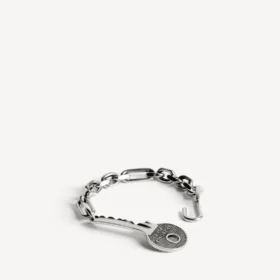 Pulseras para hombre «Neverlost» en plata envejecida
