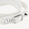 Pulseras triple City para mujer en blanco óptico/plata brillante