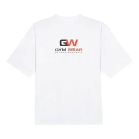 Ropa de gimnasio holgada de manga corta, color blanco 620941TIVD59000
