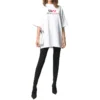 Ropa de gimnasio holgada de manga corta, color blanco 620941TIVD59000