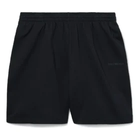 Pantalones cortos de sudadera «I Love Paris & Balenciaga» «Black Faded» 676137TRVM61041