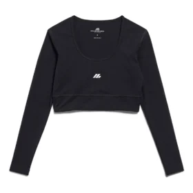 Ropa deportiva de manga larga para ejercicio «Negro» 7932814E2B91081