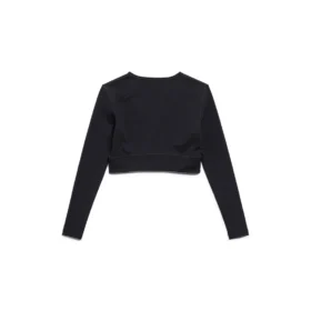 Ropa deportiva de manga larga para ejercicio «Negro» 7932814E2B91081