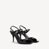 Sandalia Avenue con lazo para mujer en negro/plateado