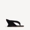 Sandalia de cuña Gaeta para mujer en negro Sandalia de cuña Gaeta para mujer en negro