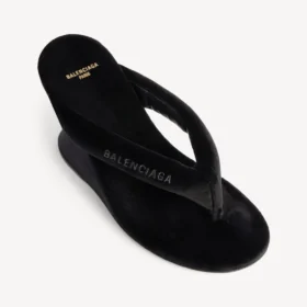 Sandalia de cuña Gaeta para mujer en negro