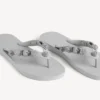 Sandalia de tiras «Cagole» para mujer en gris Balenciaga/cristal