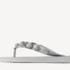Sandalia de tiras «Cagole» para mujer en gris Balenciaga/cristal