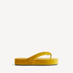 Sandalia de tiras «Jet Lag» para mujer en color mostaza