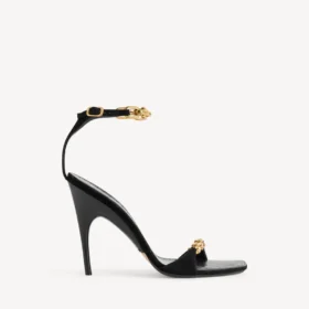 Sandalia Duchesse para mujer en negro