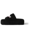 Sandalias de plataforma peludas «Negro» 762826W2DO11096