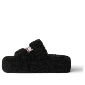 Sandalias de plataforma peludas «Negro» 762826W2DO11096