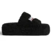 Sandalias de plataforma peludas «Negro» 762826W2DO11096