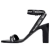 Sandalias de tacones con logo por toda la superficie «Negro» 630041WBAE11090
