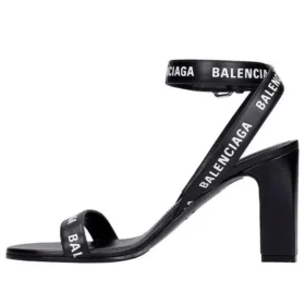Sandalias de tacones con logo por toda la superficie «Negro» 630041WBAE11090