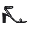 Sandalias de tacones con logo por toda la superficie «Negro» 630041WBAE11090