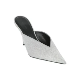 Sandalias de talón abierto con diseño de cuchillo y purpurina «Silver» 579279WA7018163