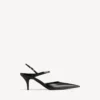 Sandalias de talón abierto con lazo «Avenue» para mujer en negro/plateado Sandalias de talón abierto con lazo «Avenue» para mujer en negro/plateado