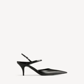 Sandalias de talón abierto con lazo «Avenue» para mujer en negro/plateado