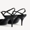 Sandalias de talón abierto con lazo «Avenue» para mujer en negro/plateado Sandalias de talón abierto con lazo «Avenue» para mujer en negro/plateado