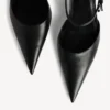 Sandalias de talón abierto con lazo «Avenue» para mujer en negro/plateado Sandalias de talón abierto con lazo «Avenue» para mujer en negro/plateado
