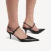Sandalias de talón abierto con lazo «Avenue» para mujer en negro/plateado Sandalias de talón abierto con lazo «Avenue» para mujer en negro/plateado