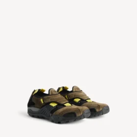 Sandalias deportivas de senderismo para hombre en color topo/negro/amarillo neón