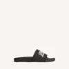 Sandalias tipo chancla de piscina para hombre en negro/blanco
