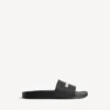 Sandalias tipo chancla de piscina para hombre en negro/blanco