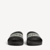Sandalias tipo chancla de piscina para hombre en negro/blanco