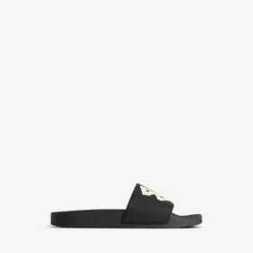 Sandalias tipo chancla para hombre en negro/amarillo